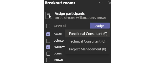 Figure 1.38 – Not all participants can be assigned to rooms
