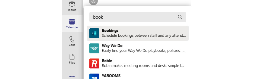 Figure 1.54 – Adding Bookings to your Teams client
