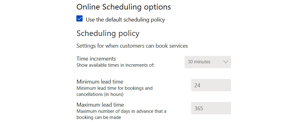 Figure 1.68 – Managing the Scheduling policy
