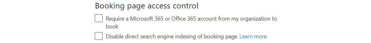 Figure 1.73 – Booking page access control
