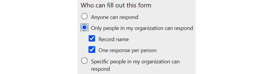  Figure 1.83 – Survey audience options
