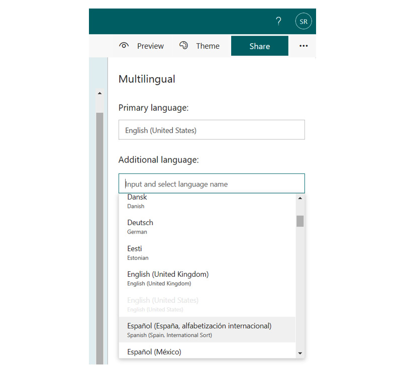 Figure 1.86 – Adding other languages
