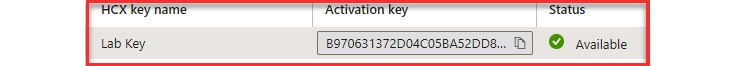 Figure 5.9 – HCX Manager activation key