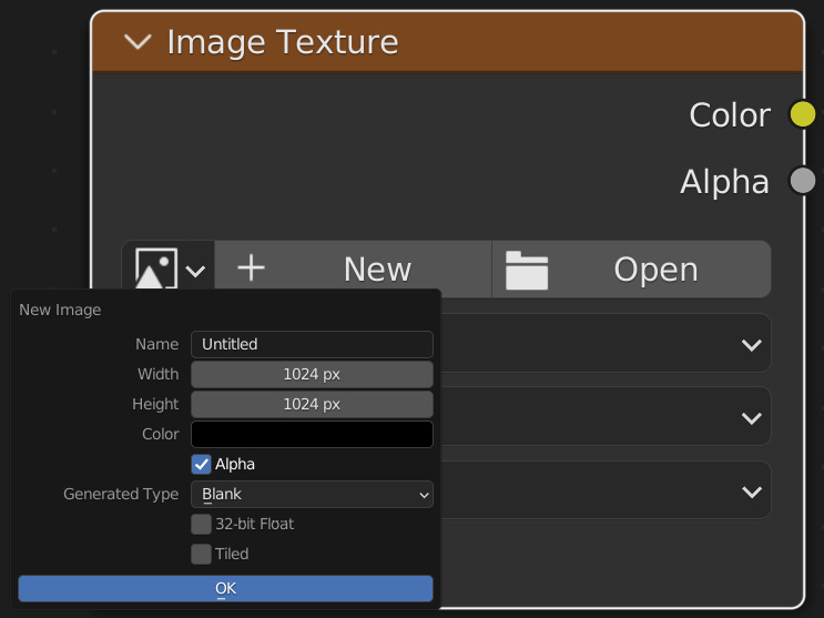 Figure 5.2 – Creating a new image texture