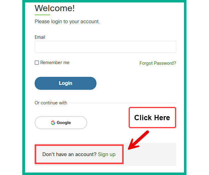 Figure 2.10: Login portal