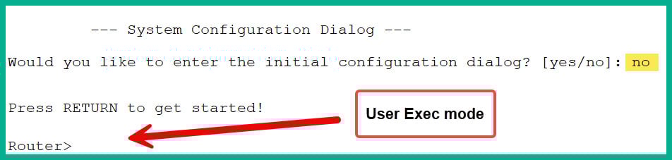 Figure 2.23: CLI of a Cisco IOS device