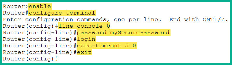 Figure 2.34: Securing the console port
