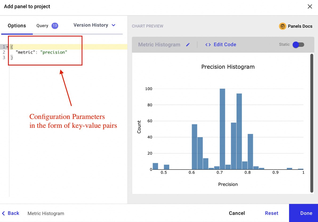 Figure 1.8 – Parameters configuration in a featured, workspace, or public panel
