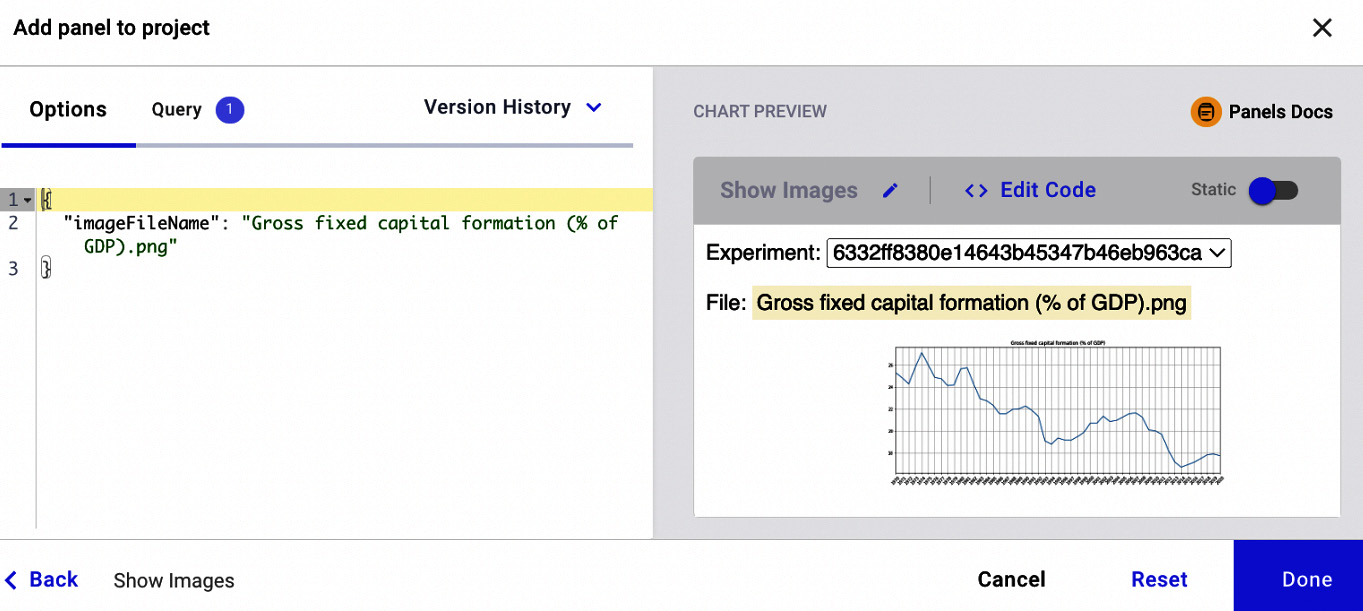 Figure 1.17 – A preview of the Show Images panel after specifying key-value pairs
