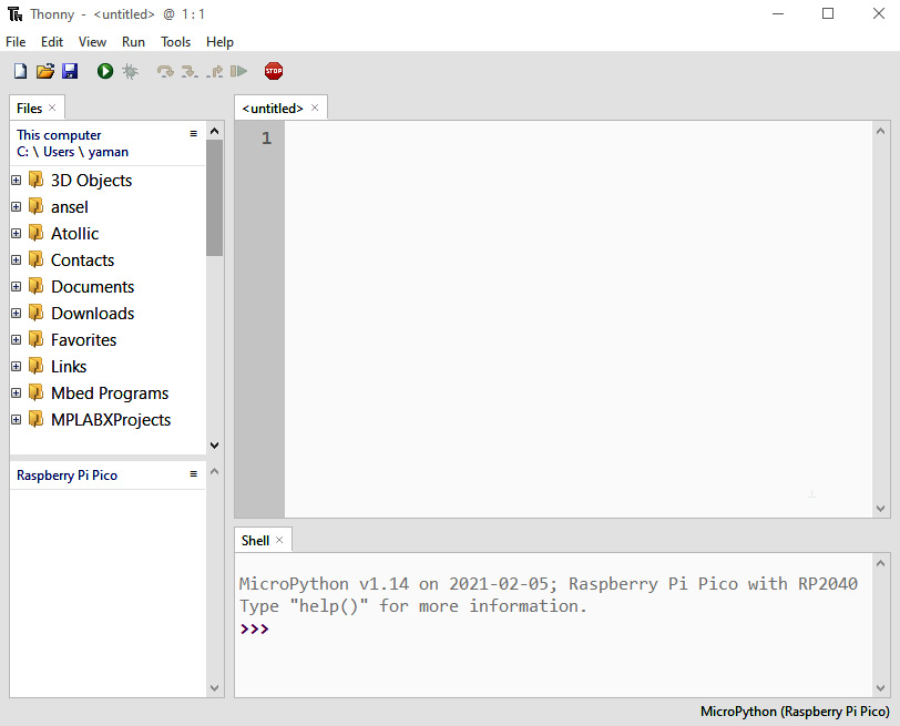 Figure 1.17 – Thonny IDE
