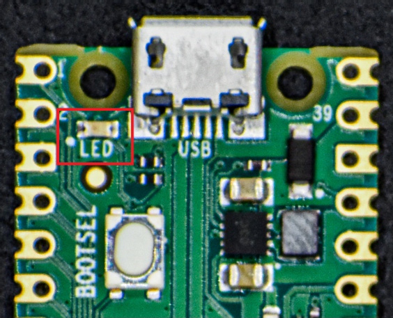 Figure 1.21 – Pico LED location
