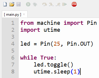 Figure 1.23 – Pressing STOP to interrupt execution
