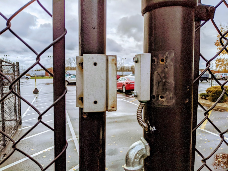 Figure 3.10 – Door sensor by an access-controlled gate
