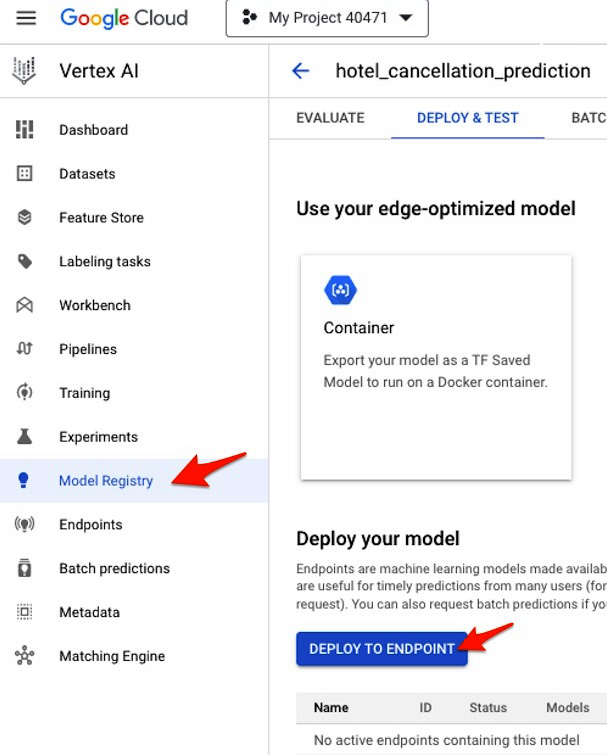 Figure 5.18 – Initiating model deployment