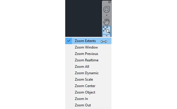 Figure 1.15: The zoom options in the navigation bar
