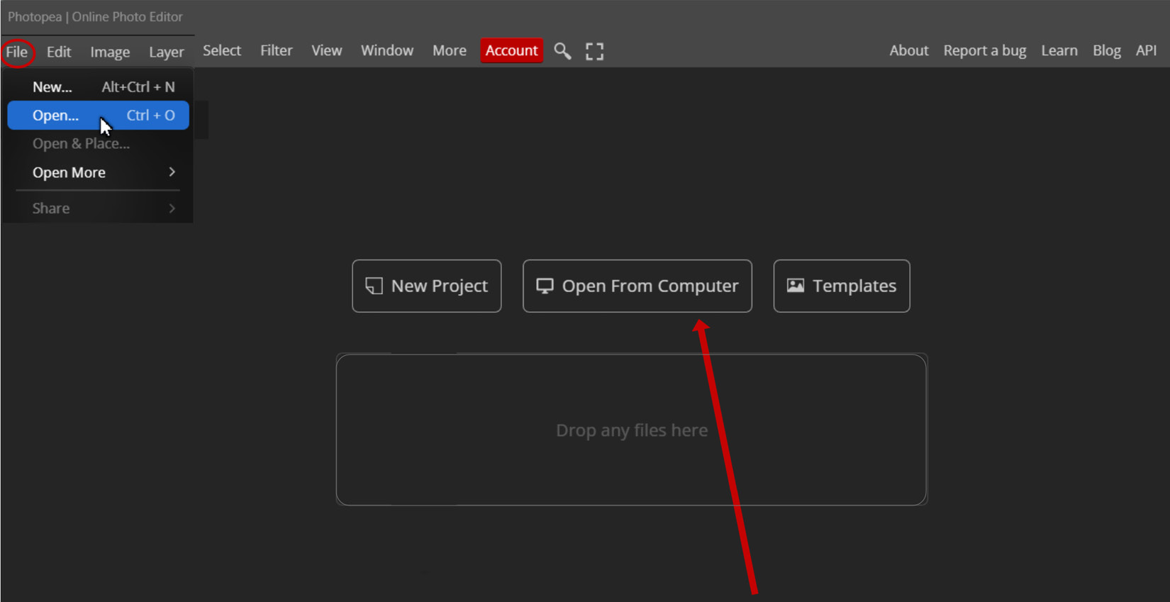 Figure 2.4 – Open a document