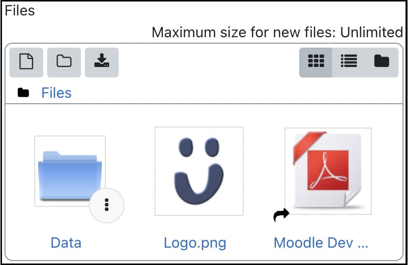 Figure 2.15 – Moodle File picker
