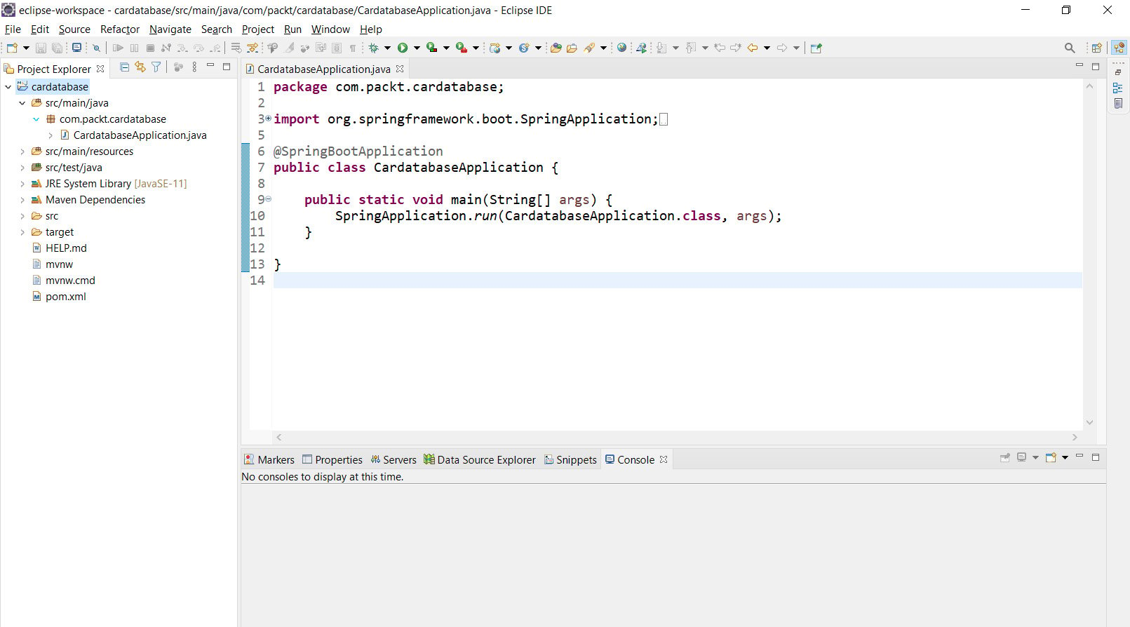 Figure 1.2 – Eclipse workbench
