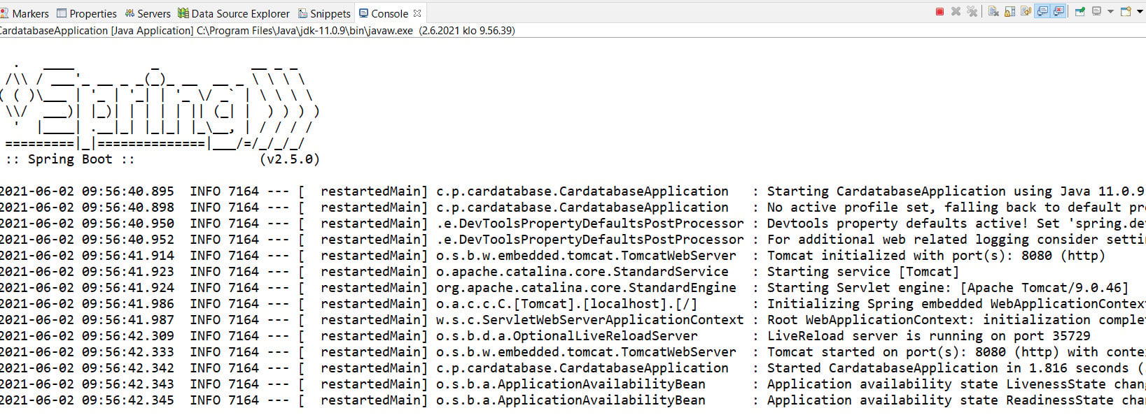 Figure 1.10 – Eclipse console
