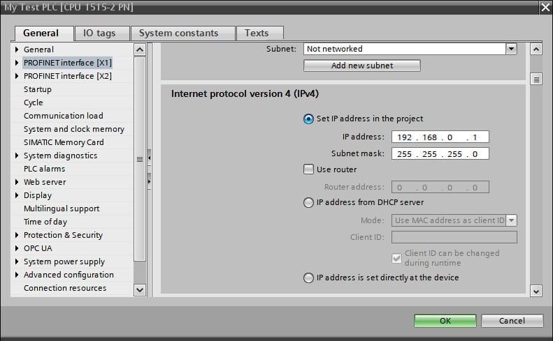 Figure 1.10 – Configuration dialog
