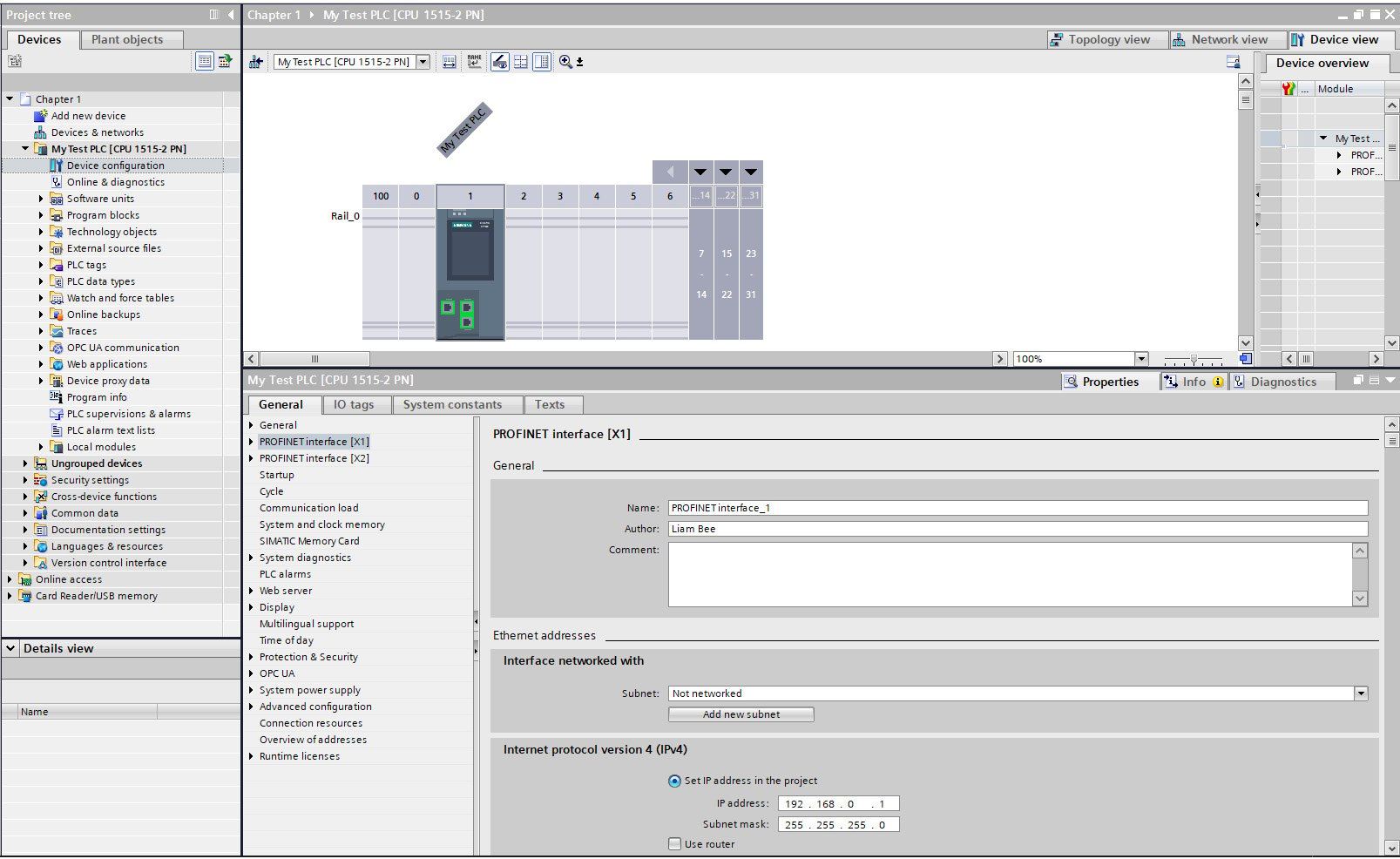 Figure 1.11 – Configuration dialog via the Device view
