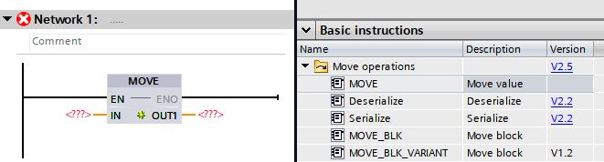 Figure 1.16 – Example of instruction added from the Instructions pane
