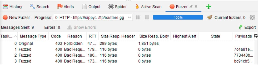 Figure 2.34 – The Fuzzer Information window