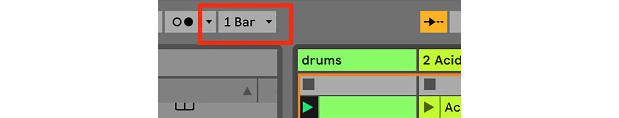 Figure 1.16 – Global Quantize is set to 1 Bar