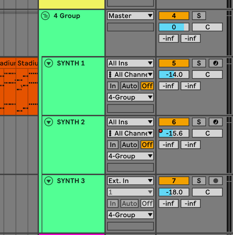 Figure 10.22 – Grouped tracks