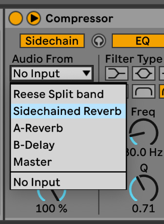 Figure 16.13 – Selecting the external sidechain source