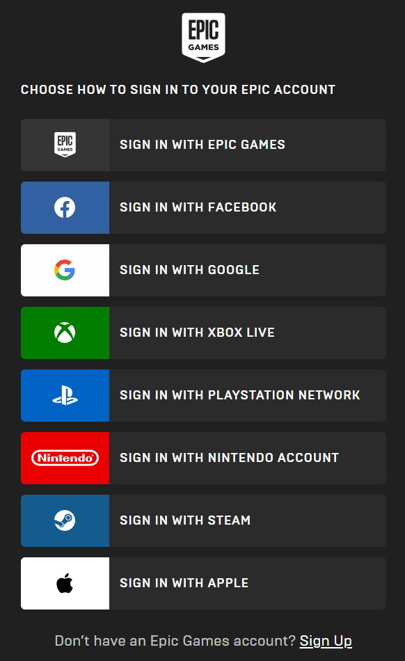 Figure 1.1: Different sign-in methods
