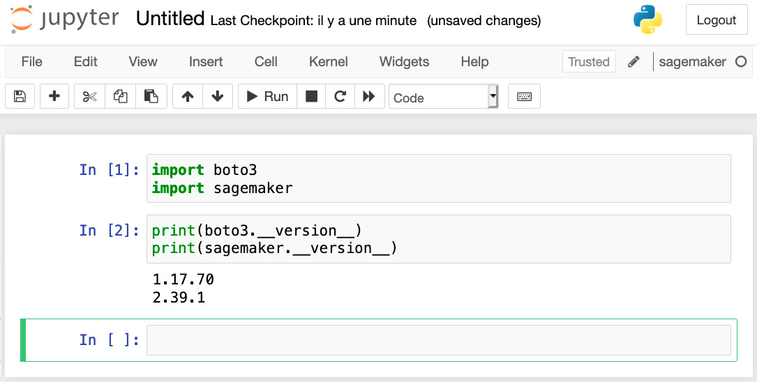 Figure 1.3 – Checking the SDK version
