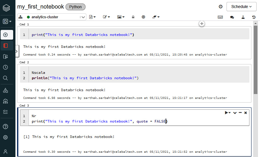 Figure 1.11 – Executing code in multiple languages
