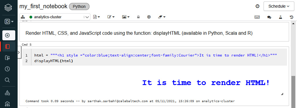 Figure 1.12 – Rendering HTML in a notebook
