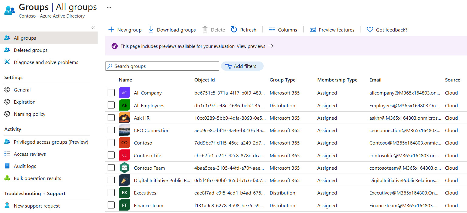 Figure 1.4 – The Azure AD group creation page part 1
