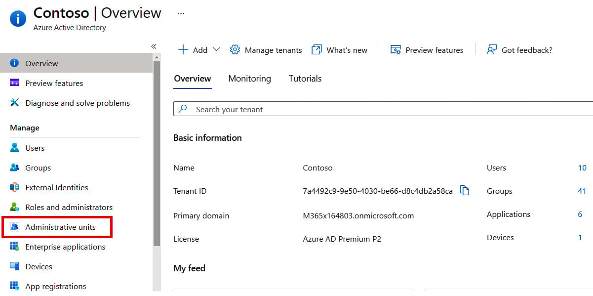 Figure 1.9 – The AU blade within Azure AD
