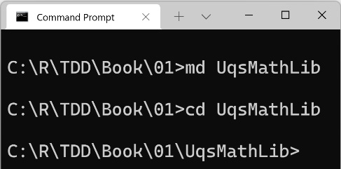 Figure 1.7 – Command Prompt showing the commands
