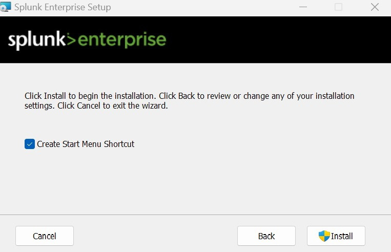 Figure 1.10﻿: Installation﻿ – click Install to begin