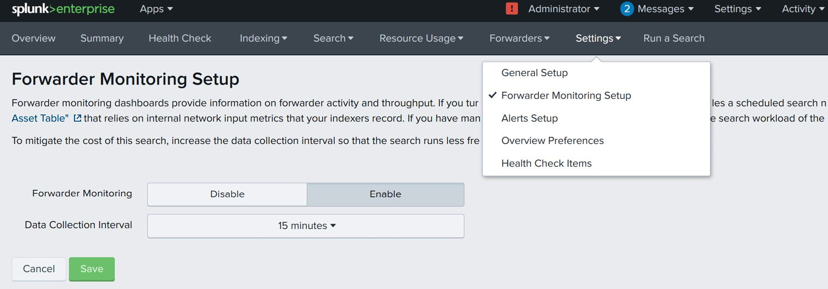 Figure 4.5﻿: Forwarder Monitoring Setup