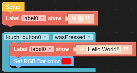 Figure 6.8: Touch-activated Hello World application