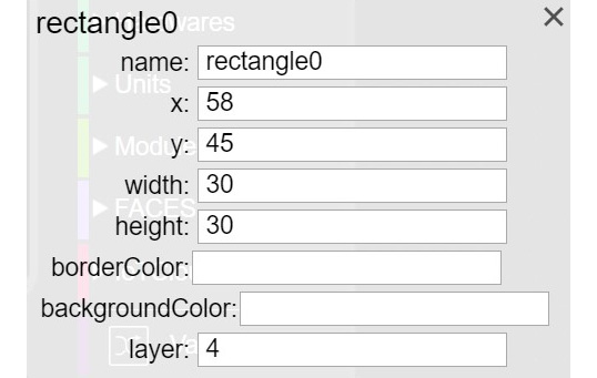 Figure 1.29 – Manual placement of a square on the UiFlow design layout area