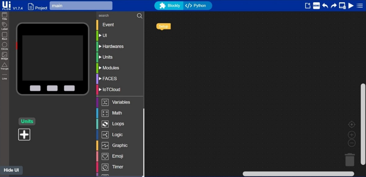 Figure 1.36 – UiFlow IDE