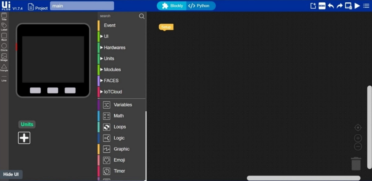 Figure 1.46 – UiFlow IDE