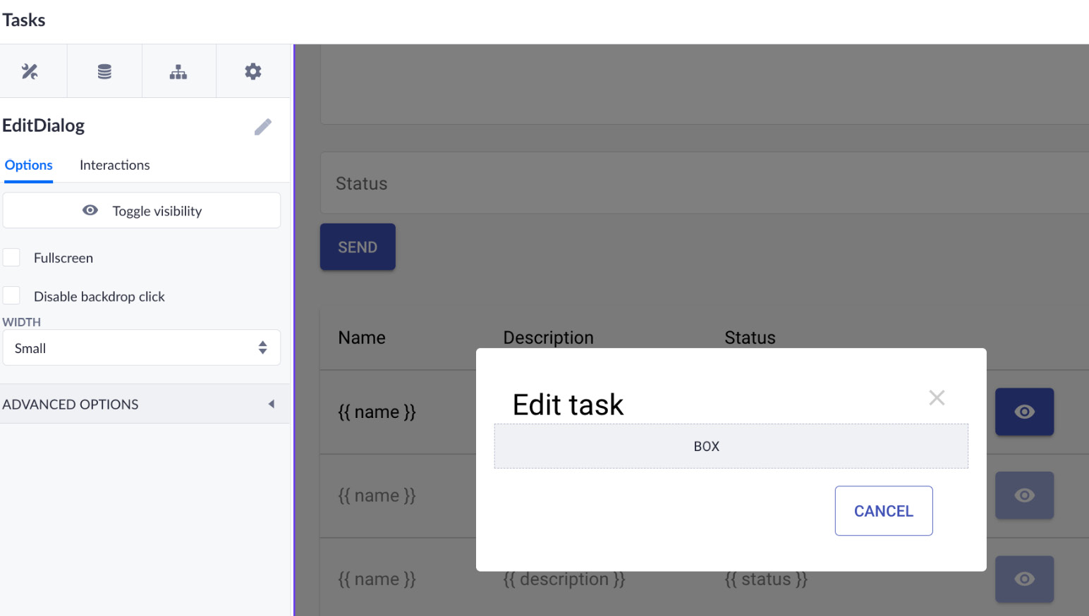 Figure 9.20 – The first step of setting up our Edit task dialog