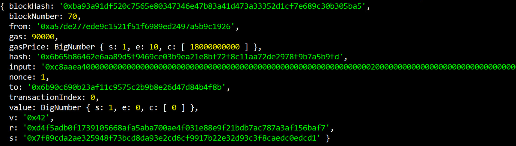 Figure 1.9 – The transaction properties in a block
