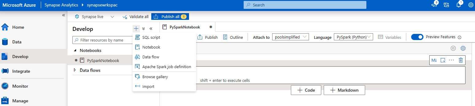 Figure 2.2 – Creating a new notebook
