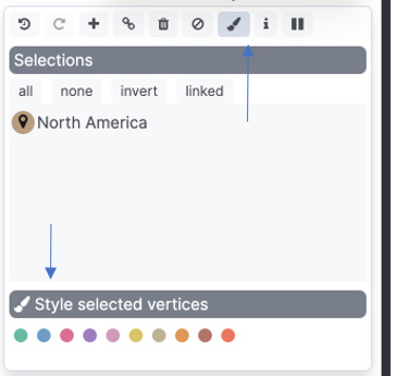 Figure 7.7 – Styling options for vertices in graphs in Kibana