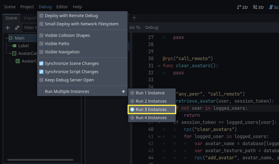 Figure 3.3 – Choosing to run three instances in the Run Multiple Instance﻿s menu