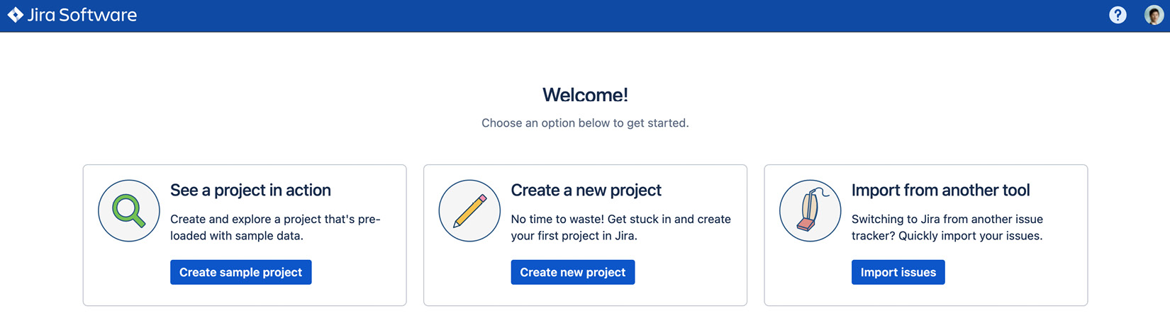 Choose greeting. Jira. Jira Import Issues. Sample create.