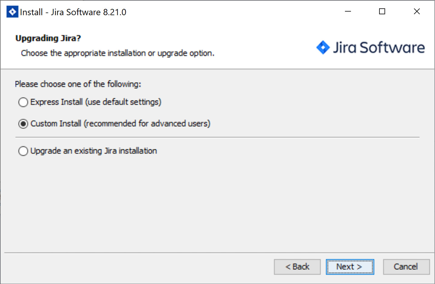 Figure 1.5 – Jira installation step 2
